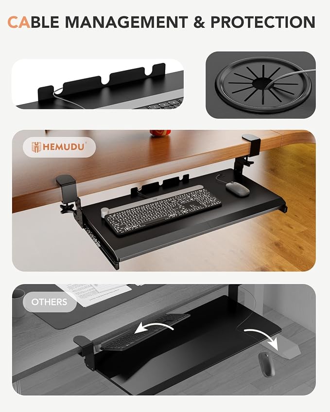 Hemudu Keyboard Tray Under Desk Pull Out - Image 3