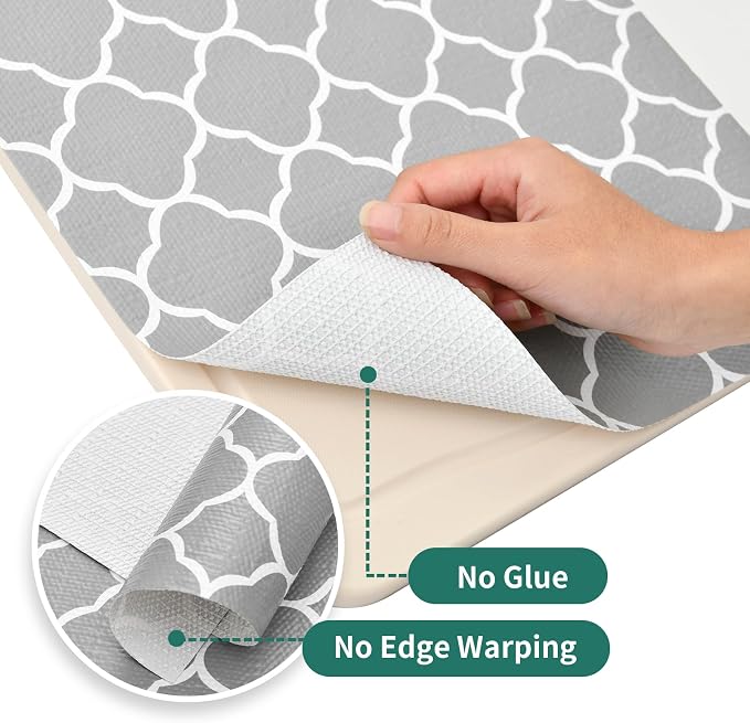 Shelf Liners for Kitchen Cabinets 17in x 20FT Non Adhesive Drawer Liner Gray - Image 9