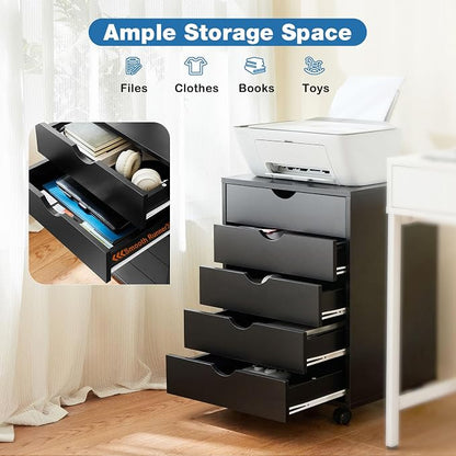 OLIXIS 5 Drawer File Cabinet - Image 8