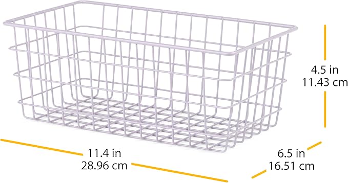 Whitmor 4 Pack Lavender Wire Storage Baskets - Image 2