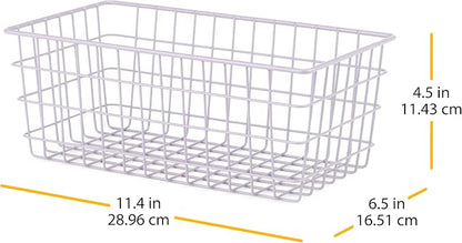 Whitmor 4 Pack Lavender Wire Storage Baskets - Image 2