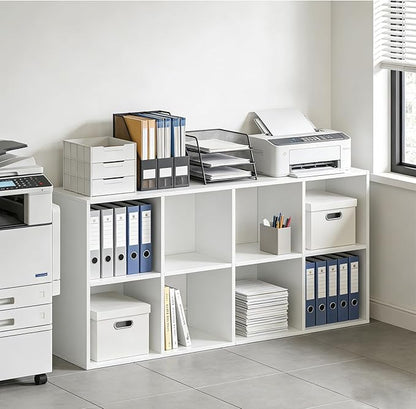 8-Cube Storage Organizer Shelf, Open Cube Bookshelf, Reversible Bookcase - Image 2