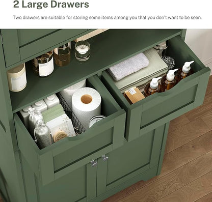 TEENFON 57.8" H Tall Bathroom Storage Cabinet - Image 7