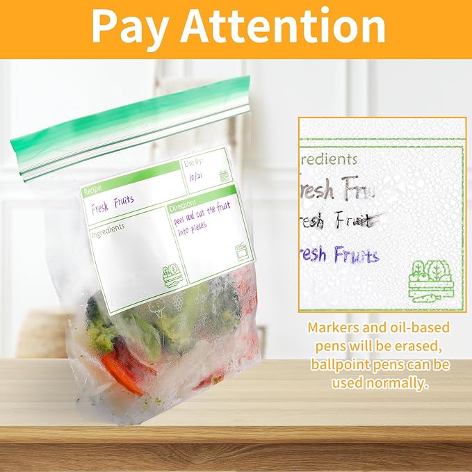 100pcs Labels for Freezer Bags Freezer Meal Labels - Image 3