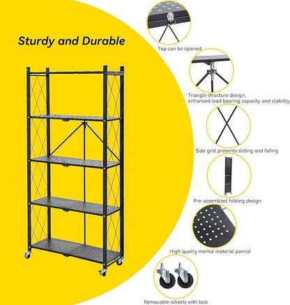 BRIAN & DANY 5-Tier Foldable Storage Shelves - Image 6