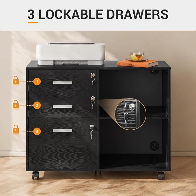DEVAISE 3-Drawer File Cabinet - Image 6
