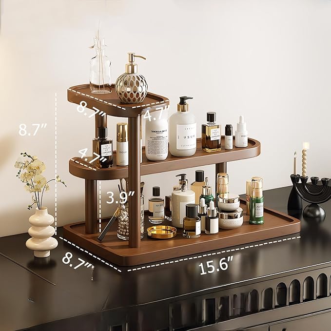 GDQ Wooden Display Organizer Stand, Perfume Organizer, Tea Set, Open Design - Image 3