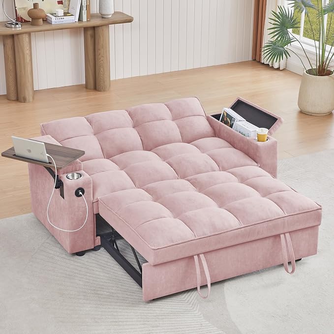 hansones ​66" Multi-Functional Pull-Out Sofa Bed by hansones