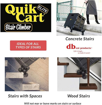 dbest products Quik Cart Elite Stair Climber Wheeled Rolling Crate Teacher - Image 7