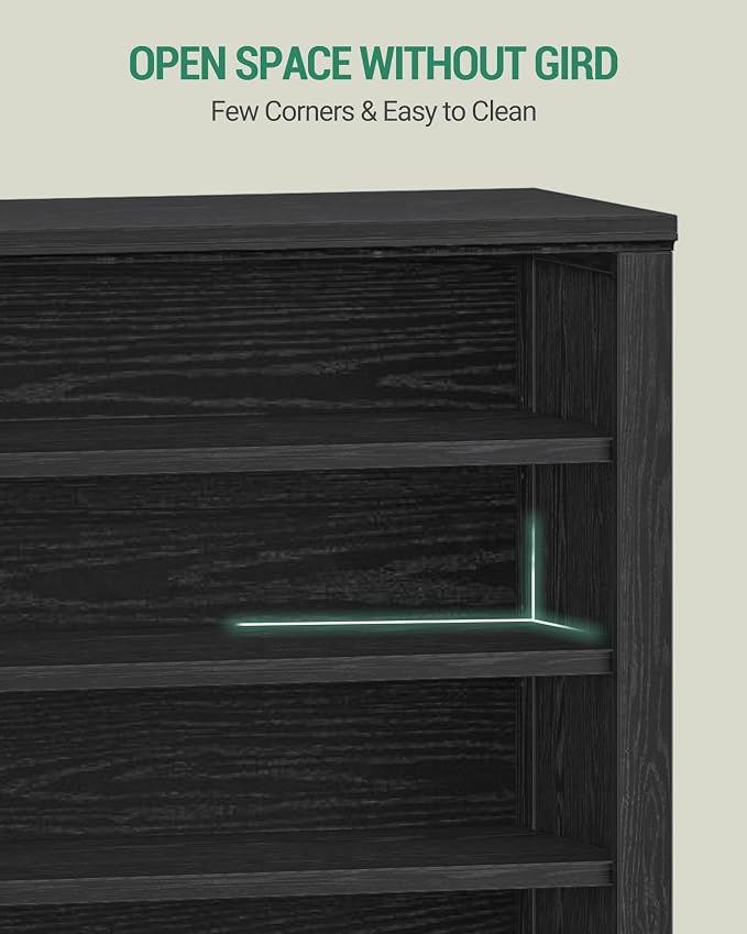 Hzuaneri Shoe Storage Cabinet, 10 Tiers Farmhouse Tall Shoe Cubby Organizer | - Image 7