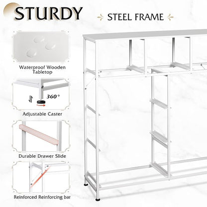 WLIVE Tall Dresser for Bedroom, 9 Drawer Chest of Drawers, Tall storage design - Image 7
