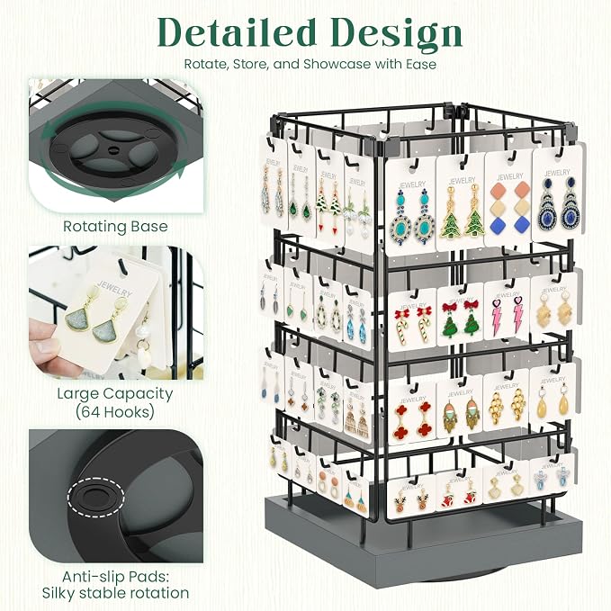 EsLuker.ly Rotating Earring Display Holder Stand - Image 3