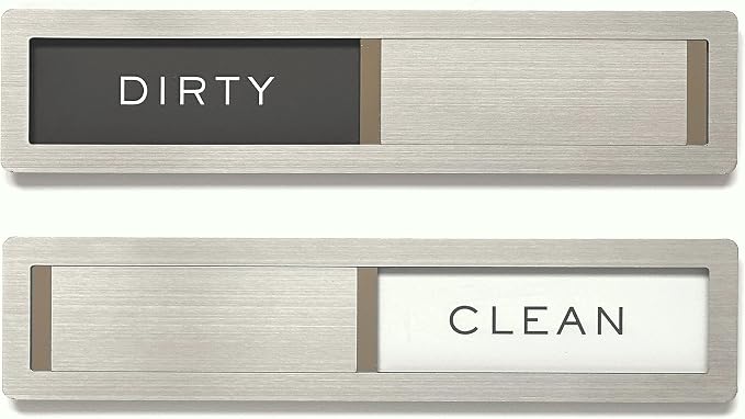 Clean dirty magnet for dishwasher, Kubik Letters Premium Stainless Steel Grade by KubikLetters