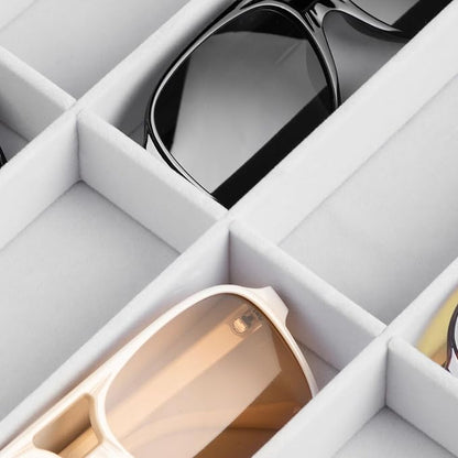 Frebeauty Sunglass Organizer, Velvet Glasses Organizer, 8-Slot Sunglasses Tray - Image 5