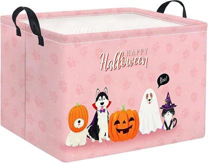 Halloween Basket Cute Baskets for Kids Pumpkin Basket Rectangular Storage Bin by TIBAOLOVER