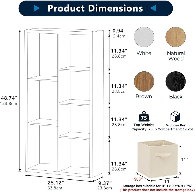 7 Cube Storage Organizer, Cube Shelf - Image 2