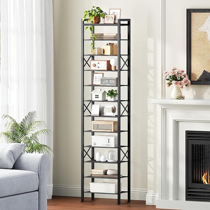 YATINEY 12-Tier Narrow Shoe Rack, Tall Shoe Rack - Image 8