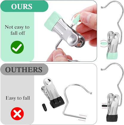 Yinder Boot Hangers Clips Laundry Hooks Hanging Stainless Steel Clothes Pins - Image 4