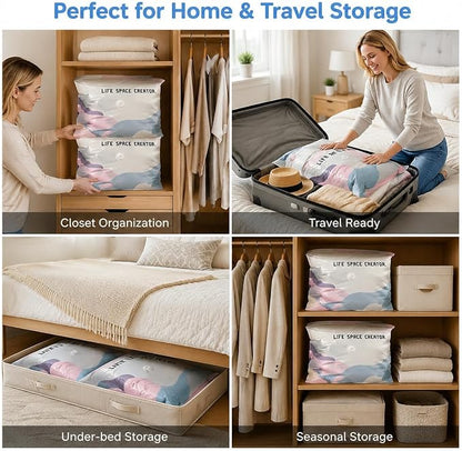 No Pump Vacuum Storage Bags, Cube Compression Storage Bags - Image 6
