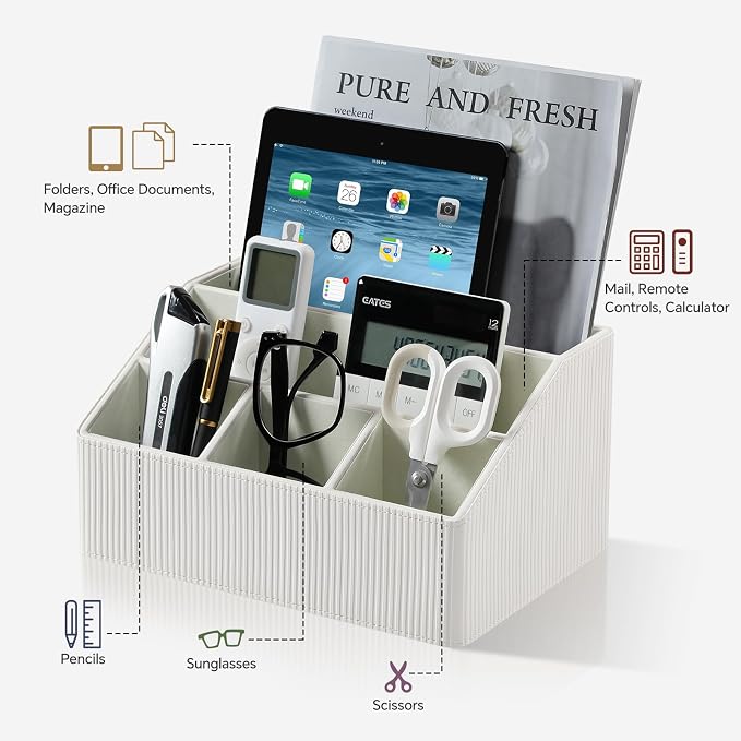 Remote Control Holder with 5 Compartments - Image 3