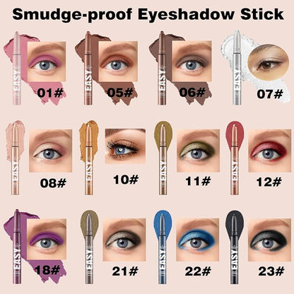 Blue Eyeshadow Stick Shimmer Cream Single Eyeshadow Pencil Makeup, High - Image 6
