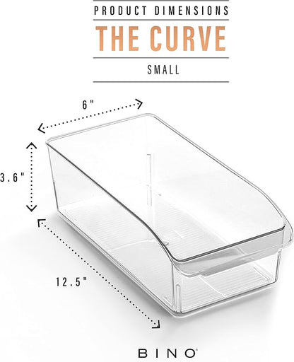 BINO | Plastic Storage Bins, Small | THE CURVE COLLECTION | Multi-Use Organizer - Image 3