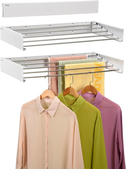 Wall Mounted Laundry Drying Rack, Retractable Clothes Drying Rack by JolyBay