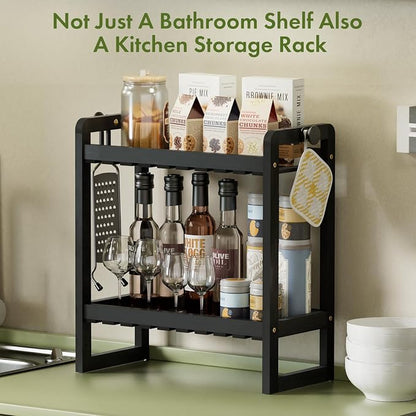AmazerBath Bamboo Over The Toilet Storage Shelf - Image 5