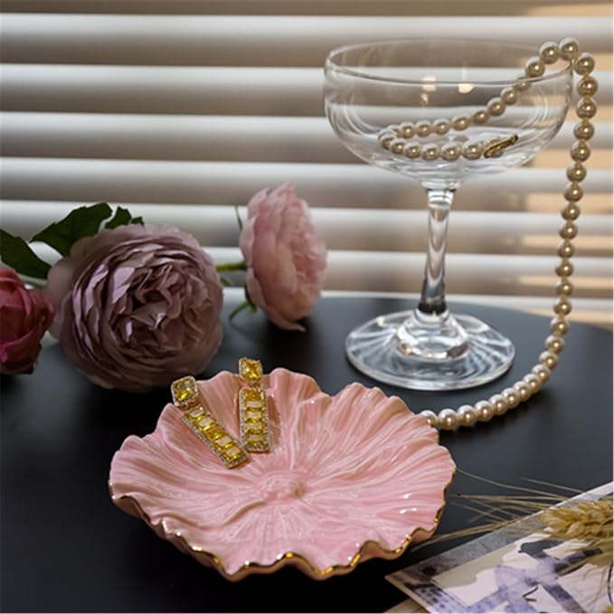Flower Ring Dish, Ceramic Ring Holder Jewelry Tray Trinket Dish, Fairy - Image 9