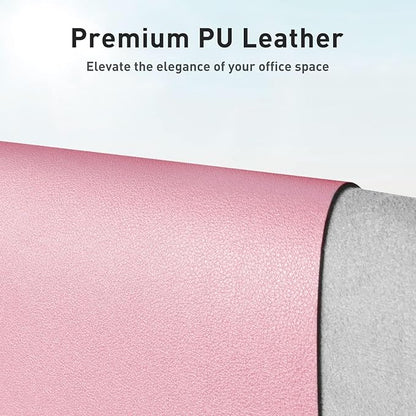 Aothia Leather Desk Pad Protector, Mouse Pad, Office Desk Mat, Non-Slip PU - Image 2