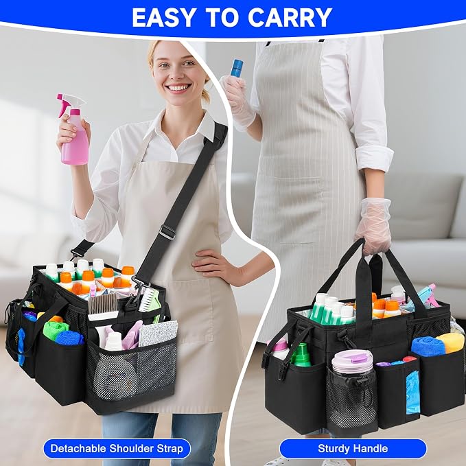 Cleaning Caddy Bag, Cleaning Supplies Organizer - Image 5