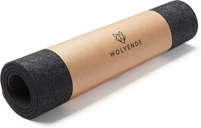 Premium Felt Desk Mat | Medium 12" x 36" | Multifunctional Desk Pad by Wolvende