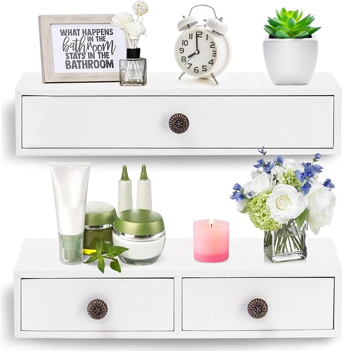 Yesland 2 Packs Space-Saving Floating Nightstand - Image 6