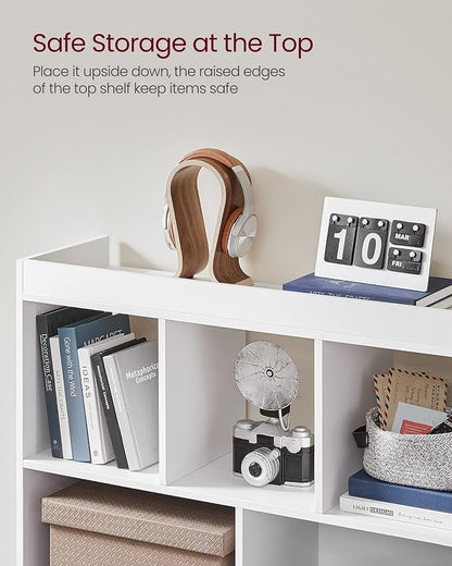VASAGLE Bookcase, Freestanding Storage Unit, 8 Open Compartments, Used - Image 6