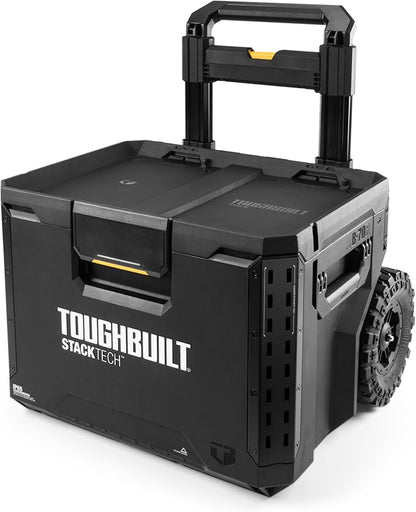 ToughBuilt Portable 2-in-1 Rolling Tool Box, Wheels & Stackable Design by ToughBuilt