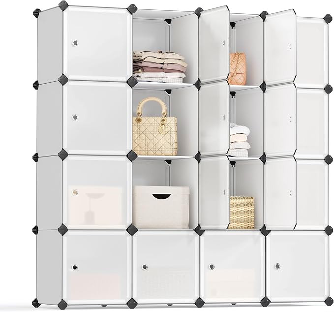 SONGMICS Cube Storage Organizer, Closet Storage Shelves, DIY Plastic Closet by SONGMICSbySONGMICSHOME