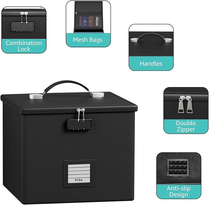 Fire Proof File Box for Documents - Image 4