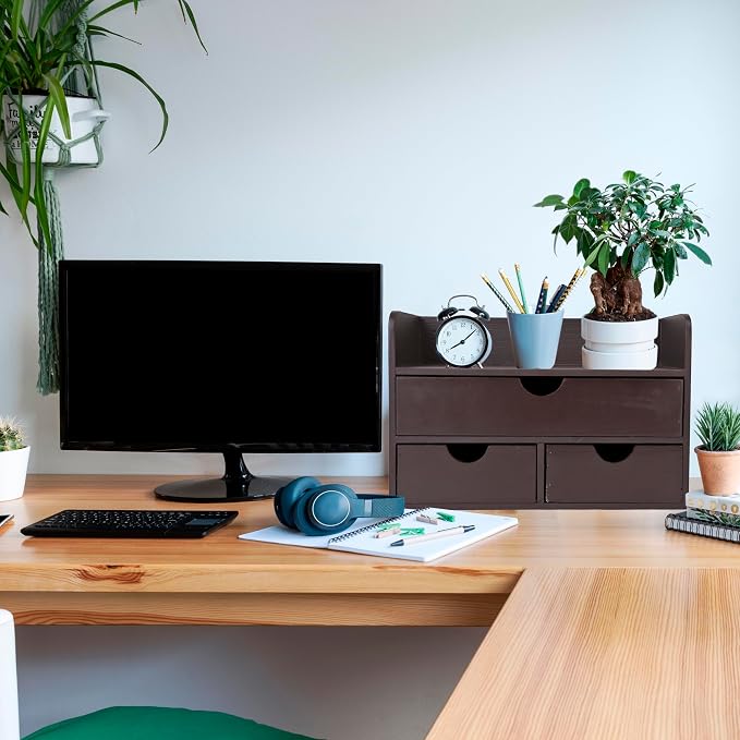 Besti Wooden Office Desk Organizer - Image 7