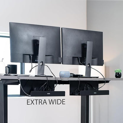 VIVO Under Desk 17 inch Extra Deep Cable Management Trays, Power Strip Holders - Image 2