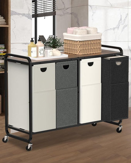 Laundry Sorter 4 Section, Laundry Basket - Image 8