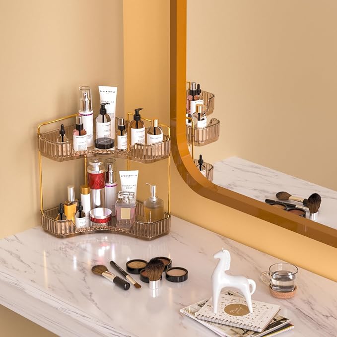 GTI 2 Tier Makeup Organizer, Large Capacity Bathroom Counter Organizer - Image 7