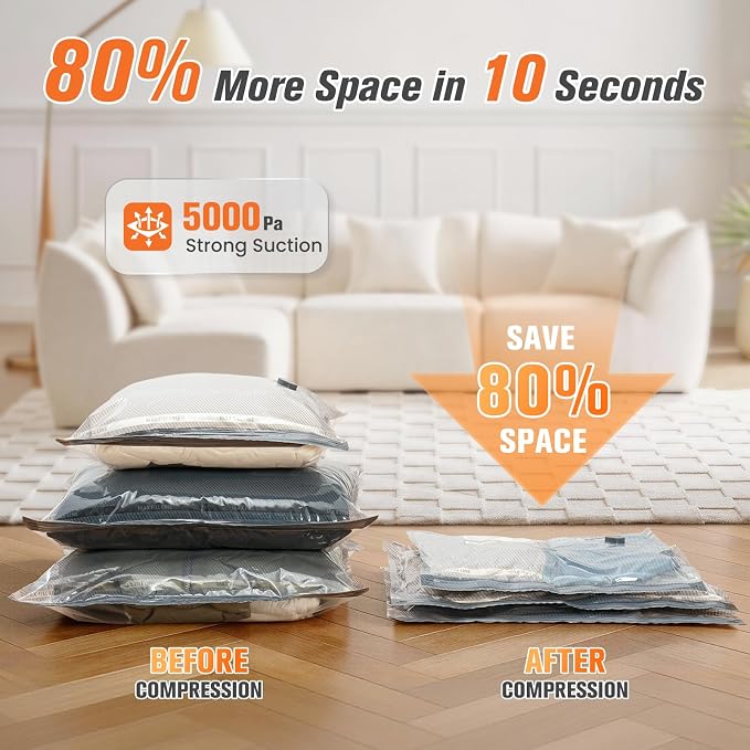 15 Pack Vacuum Storage Bags for Travel - Image 5