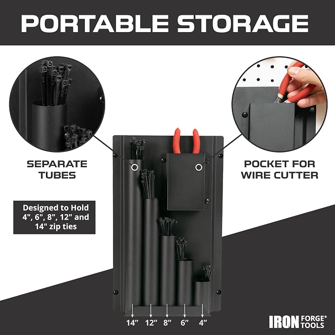 Iron Forge Tools Zip Tie Holder, Cable Tie Organizer - Image 5