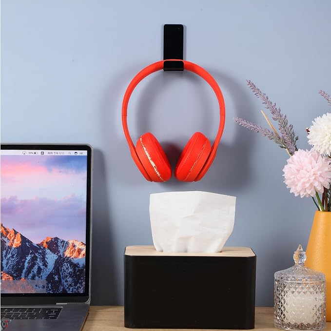 Weewooday 32 Pcs Headphone Hanger Headphone Holder Wall Hook School Classroom - Image 5