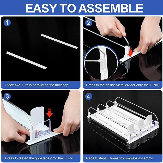 Drink Organizer for Mini Fridge, Automatic Pusher Drink Dispenser for - Image 4