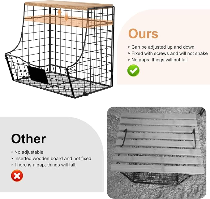 3 Pack wire Fruit Basket for Kitchen - Image 7