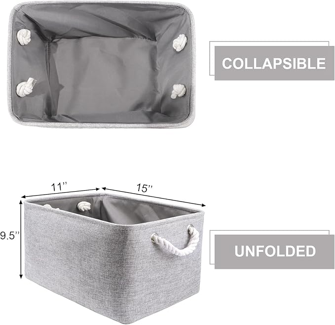HNZIGE Shelf Baskets for Storage Storage Bins Fabric Storage Baskets for Shelves - Image 7