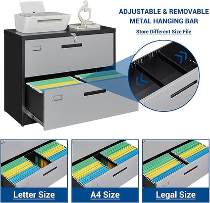 2 Drawer Lateral File Cabinet - Image 4