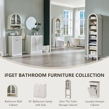 IFGET Arched Over The Toilet Storage Cabinet - Image 7