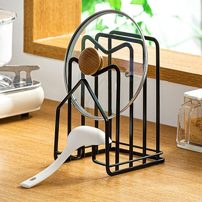 SUNFICON Cutting Board Rack Chopping Board Organizer Stand Holder Kitchen - Image 2